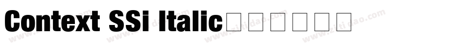 Context SSi Italic字体转换
